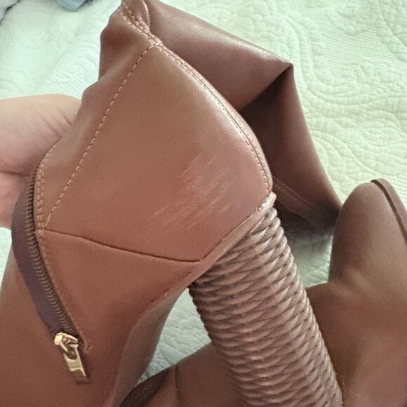 Franco Sarto Brown Heeled Boots - Picture 6 of 7